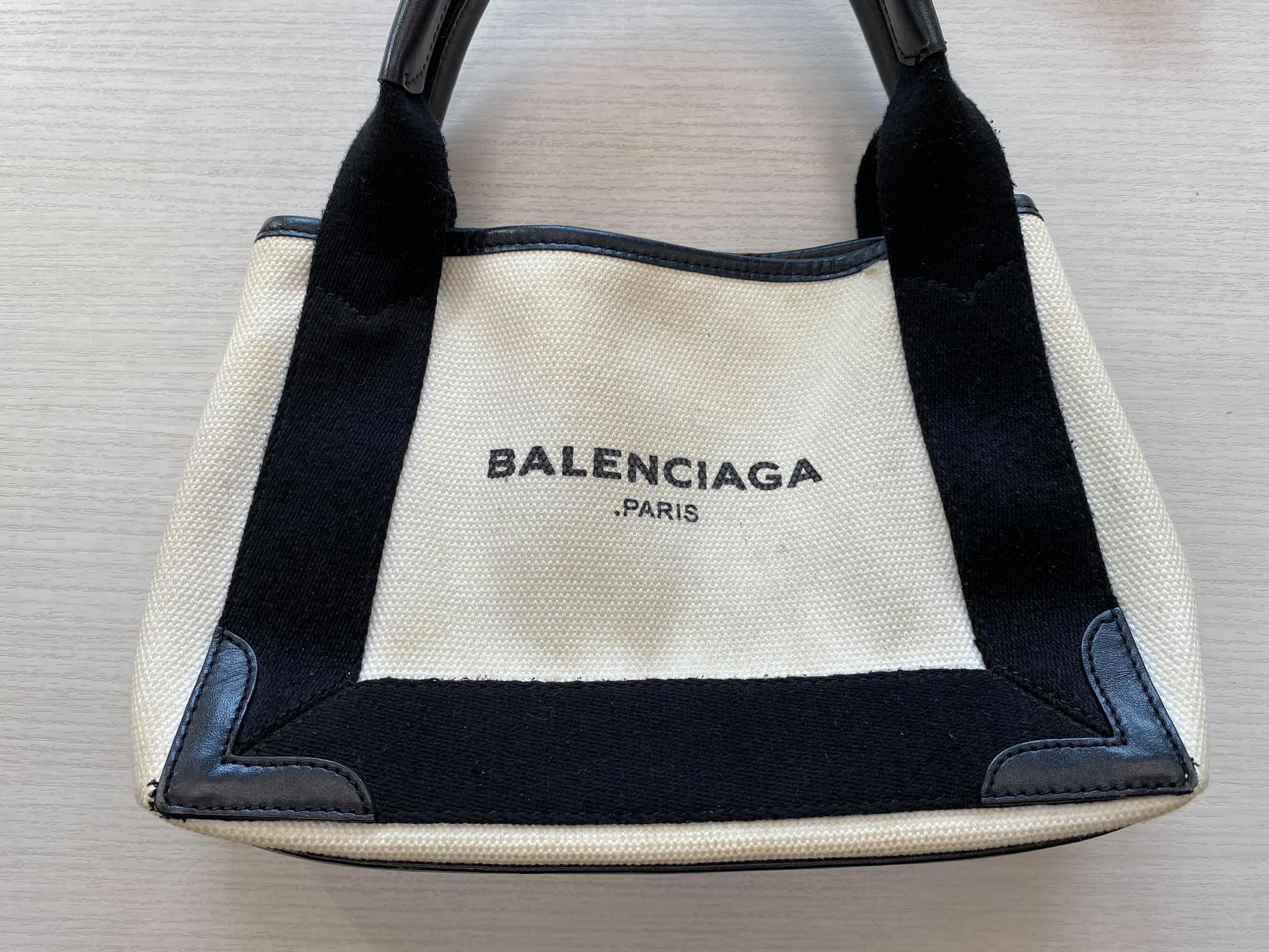 バレンシアガ/Balenciagaキャンパストート（ネイビーガバス）クリーニング | 姫路市飾磨区 | 高品質クリーニングと染み抜き,お直しの